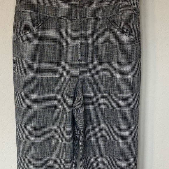 Rebecca Taylor Notch Plaid High Waisted Glen Pants - Picture 3 of 11
